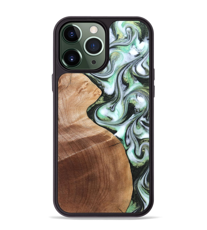 iPhone 13 Pro Max Wood Phone Case - Shea (Green, 824878)