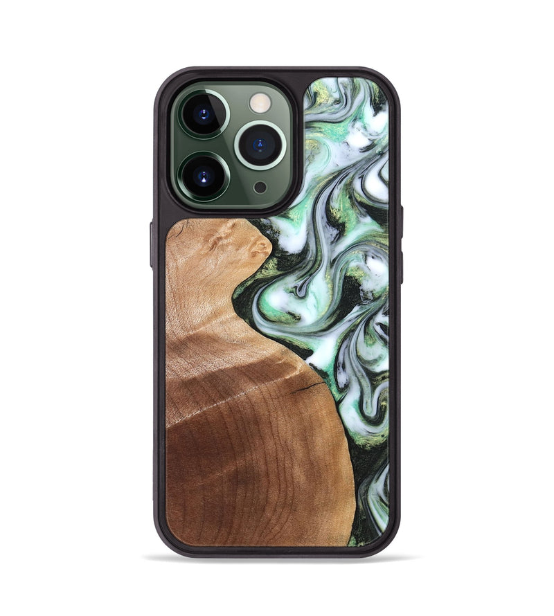 iPhone 13 Pro Wood Phone Case - Shea (Green, 824878)