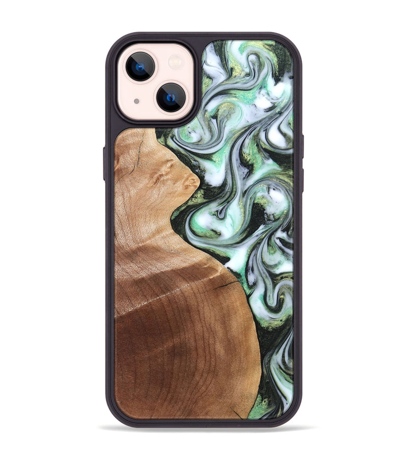 iPhone 14 Plus Wood Phone Case - Shea (Green, 824878)