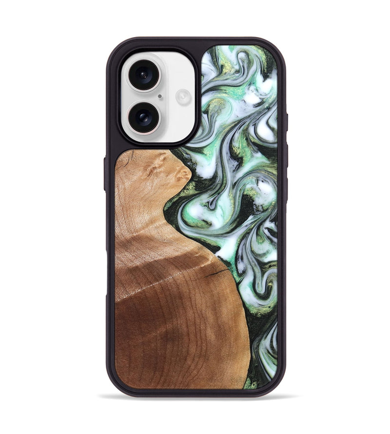 iPhone 17 Wood Phone Case - Shea (Green, 824878)