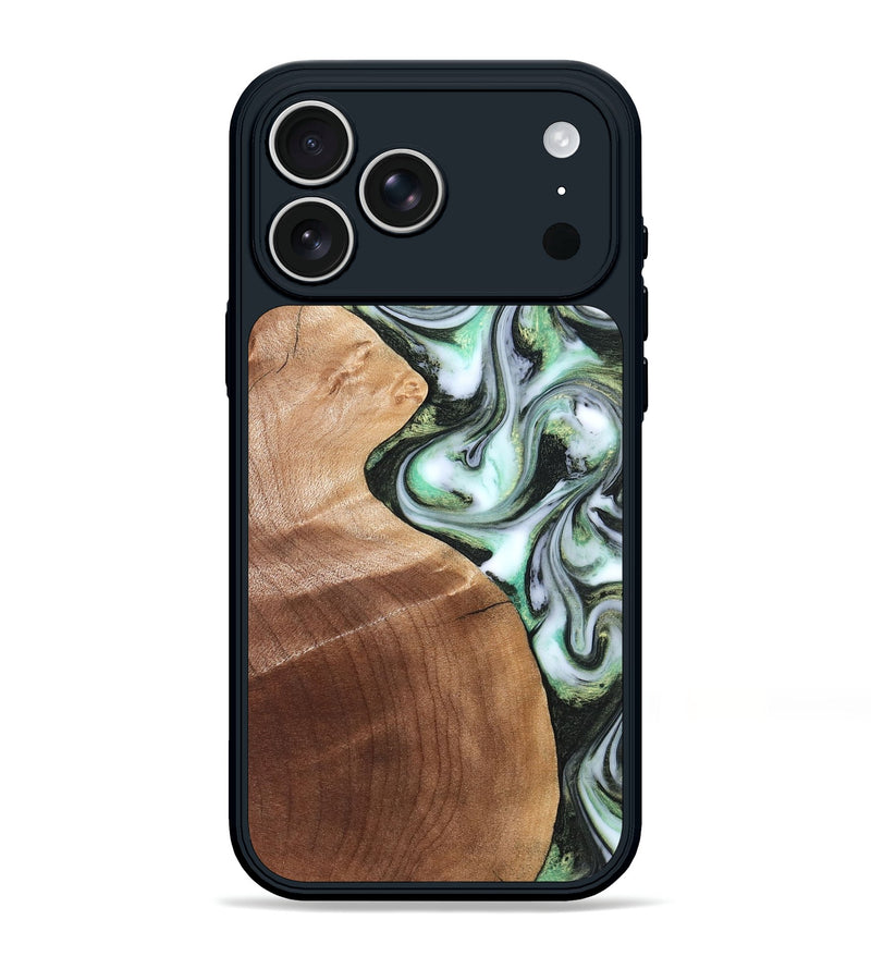 iPhone 17 Pro Max Wood Phone Case - Shea (Green, 824878)