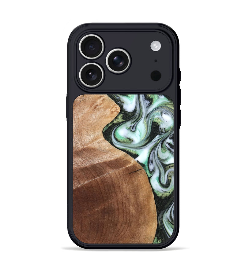 iPhone 17 Pro Wood Phone Case - Shea (Green, 824878)