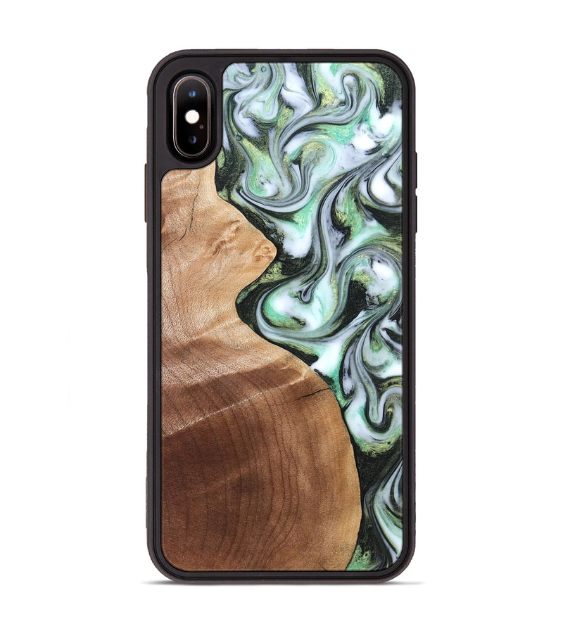 iPhone Xs Max Wood Phone Case - Shea (Green, 824878)