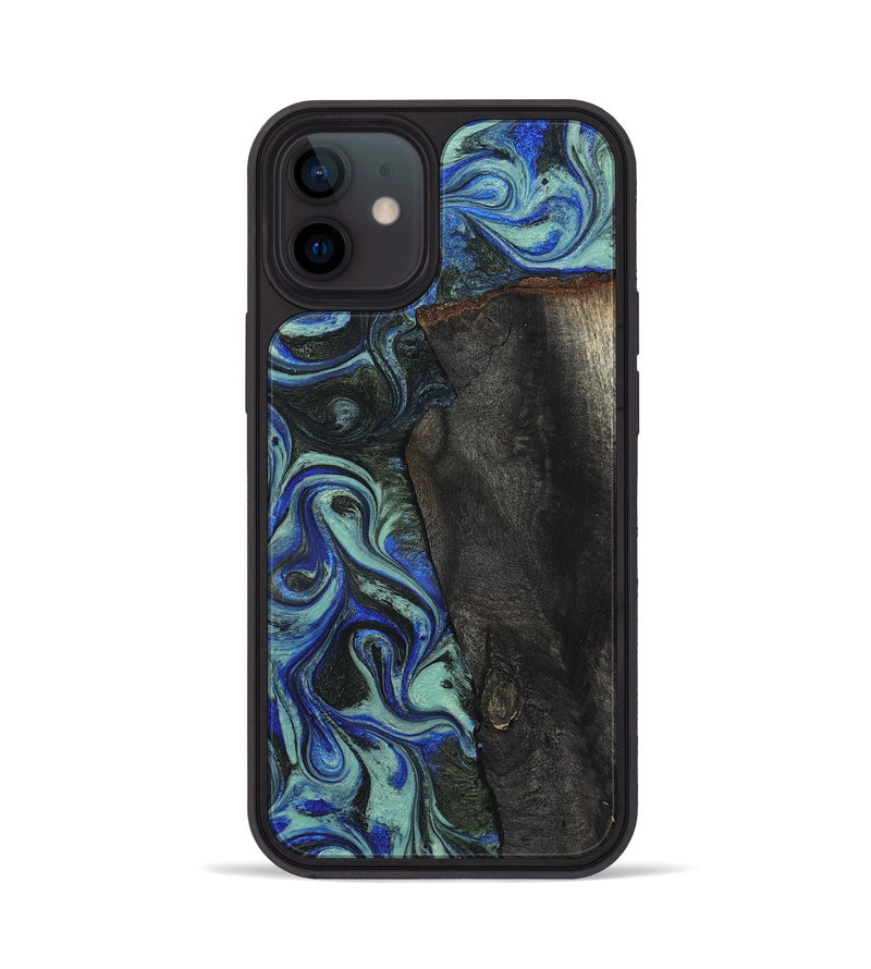 iPhone 12 Wood Phone Case - Manilla (Blue, 824879)