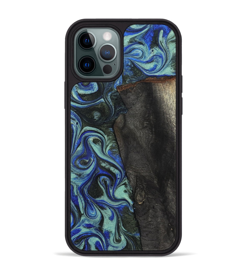 iPhone 12 Pro Max Wood Phone Case - Manilla (Blue, 824879)