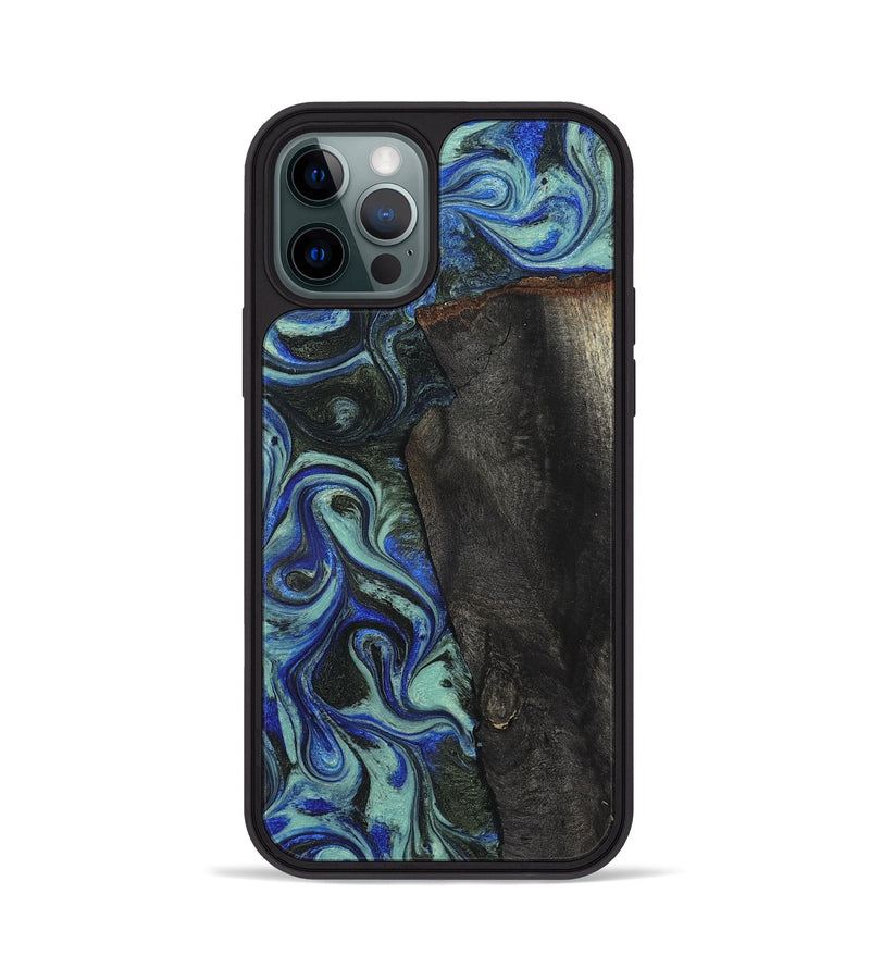 iPhone 12 Pro Wood Phone Case - Manilla (Blue, 824879)