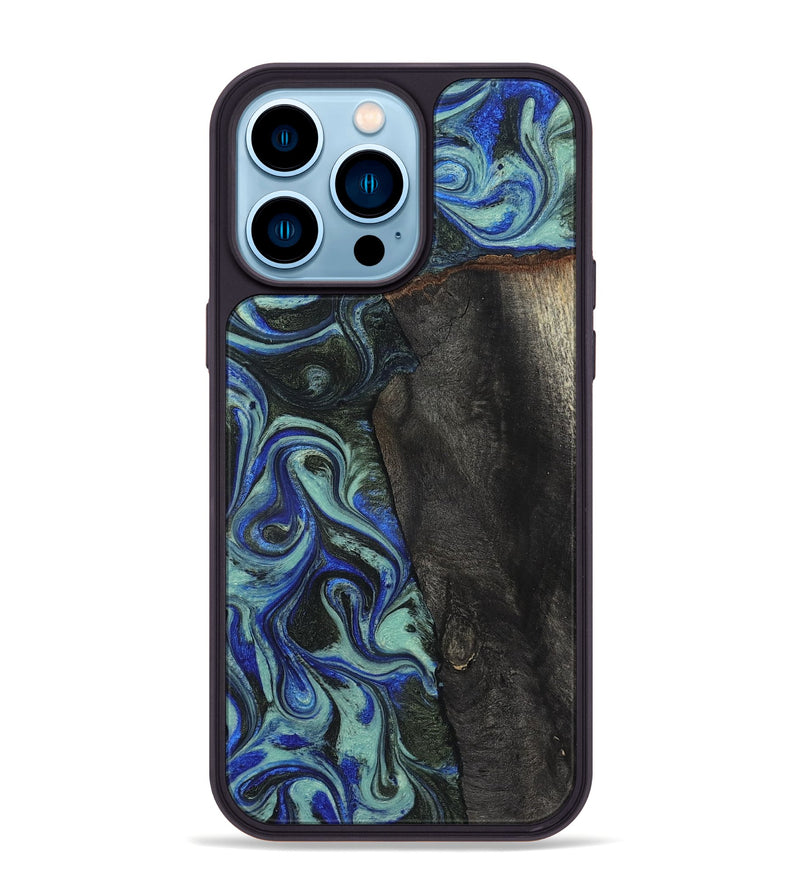 iPhone 14 Pro Max Wood Phone Case - Manilla (Blue, 824879)