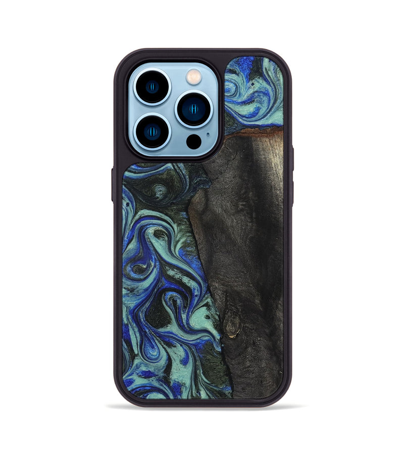 iPhone 14 Pro Wood Phone Case - Manilla (Blue, 824879)