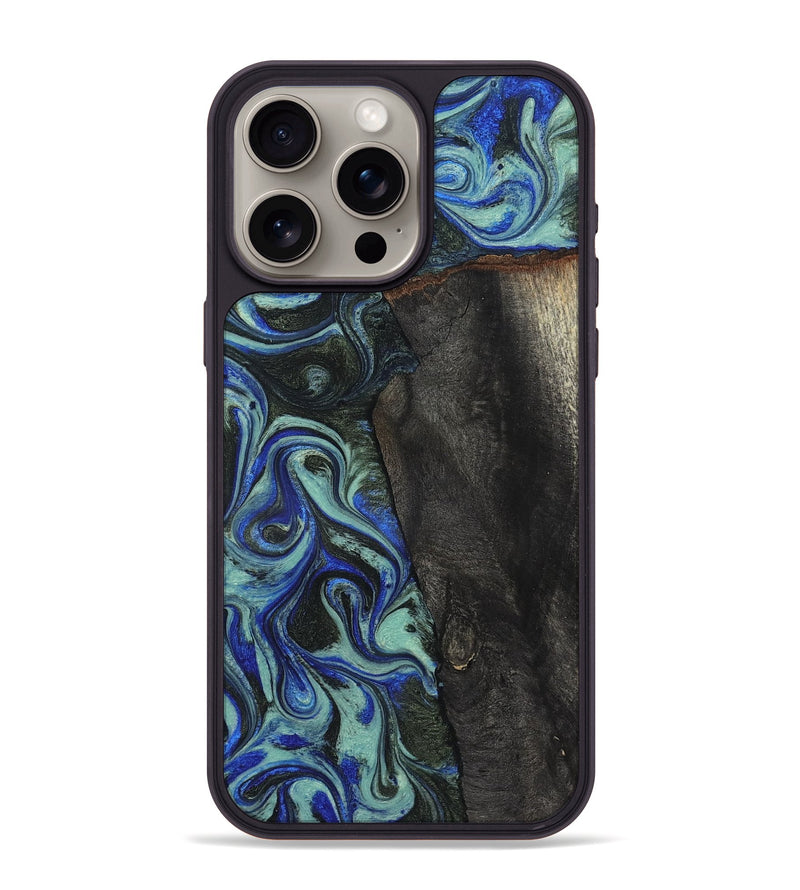 iPhone 15 Pro Max Wood Phone Case - Manilla (Blue, 824879)