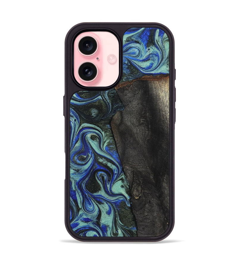 iPhone 16 Wood Phone Case - Manilla (Blue, 824879)