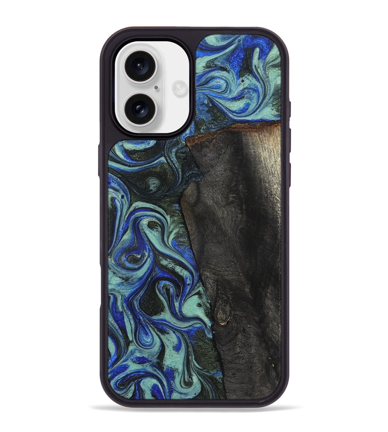 iPhone 16 Plus Wood Phone Case - Manilla (Blue, 824879)