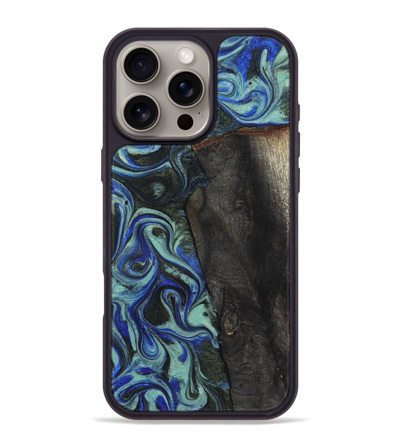 iPhone 16 Pro Max Wood Phone Case - Manilla (Blue, 824879)