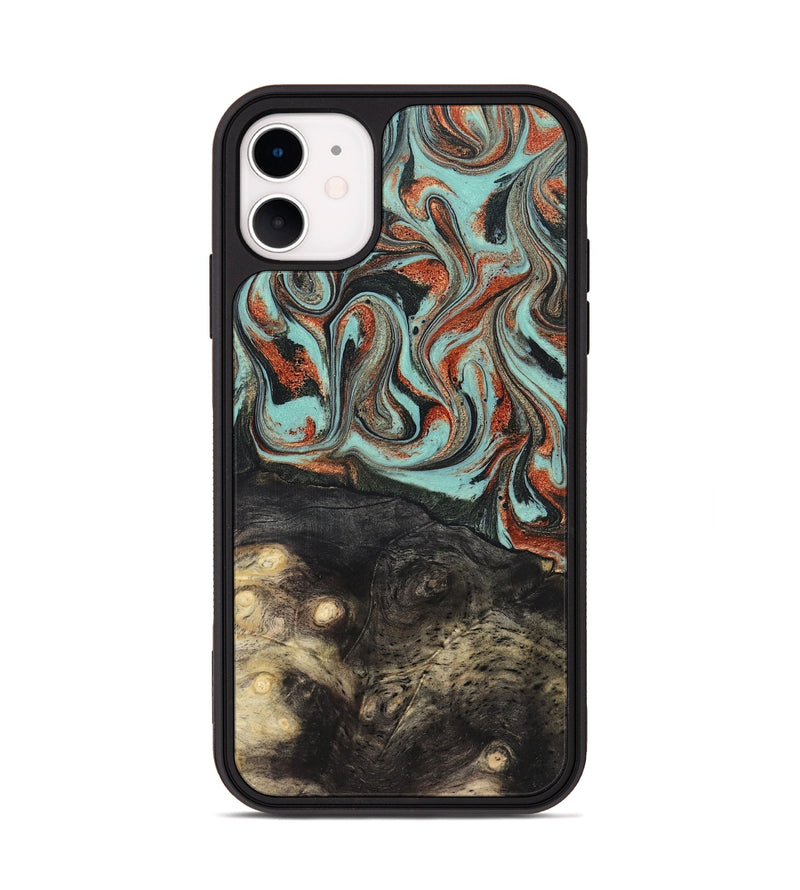 iPhone 11 Wood Phone Case - Riya (Green, 824881)