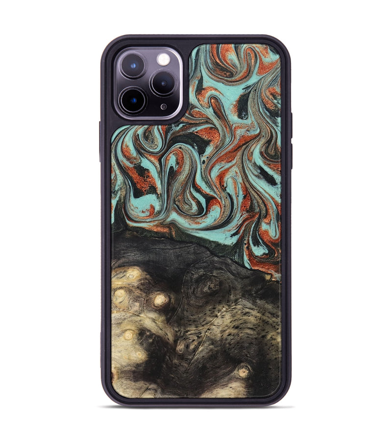 iPhone 11 Pro Max Wood Phone Case - Riya (Green, 824881)