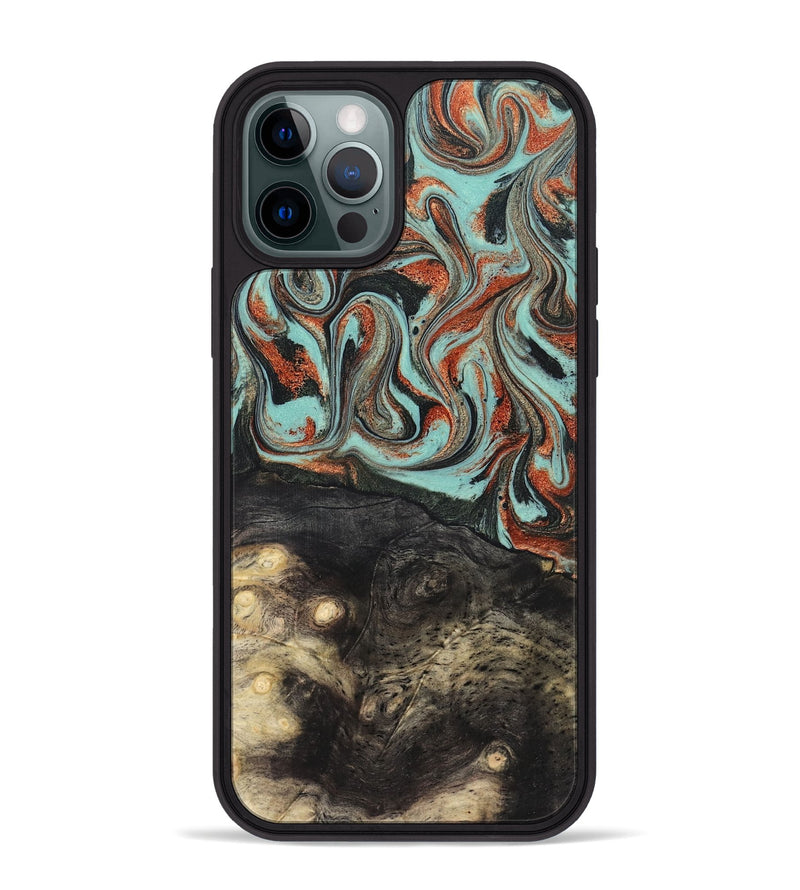 iPhone 12 Pro Max Wood Phone Case - Riya (Green, 824881)