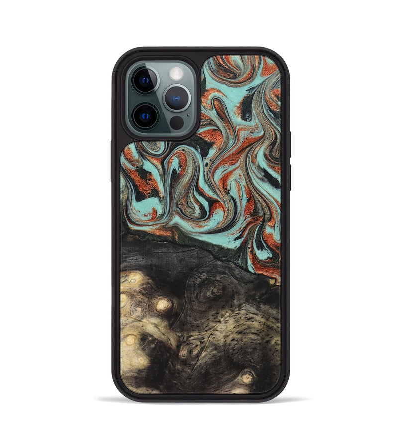 iPhone 12 Pro Wood Phone Case - Riya (Green, 824881)