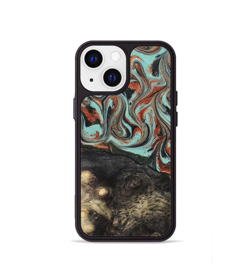 iPhone 13 mini Wood Phone Case - Riya (Green, 824881)