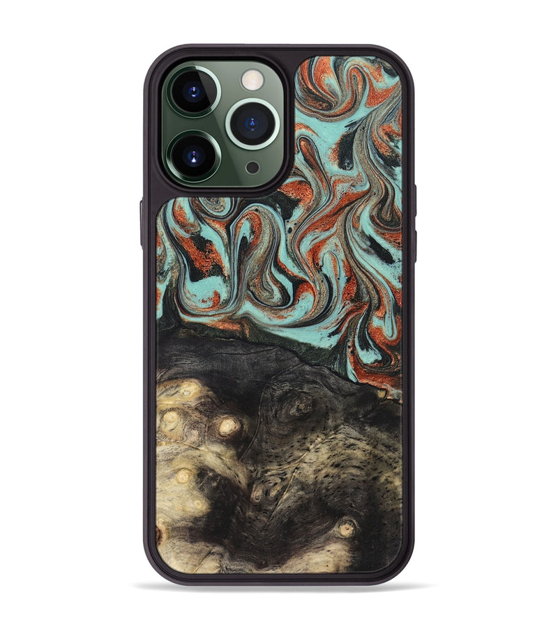 iPhone 13 Pro Max Wood Phone Case - Riya (Green, 824881)