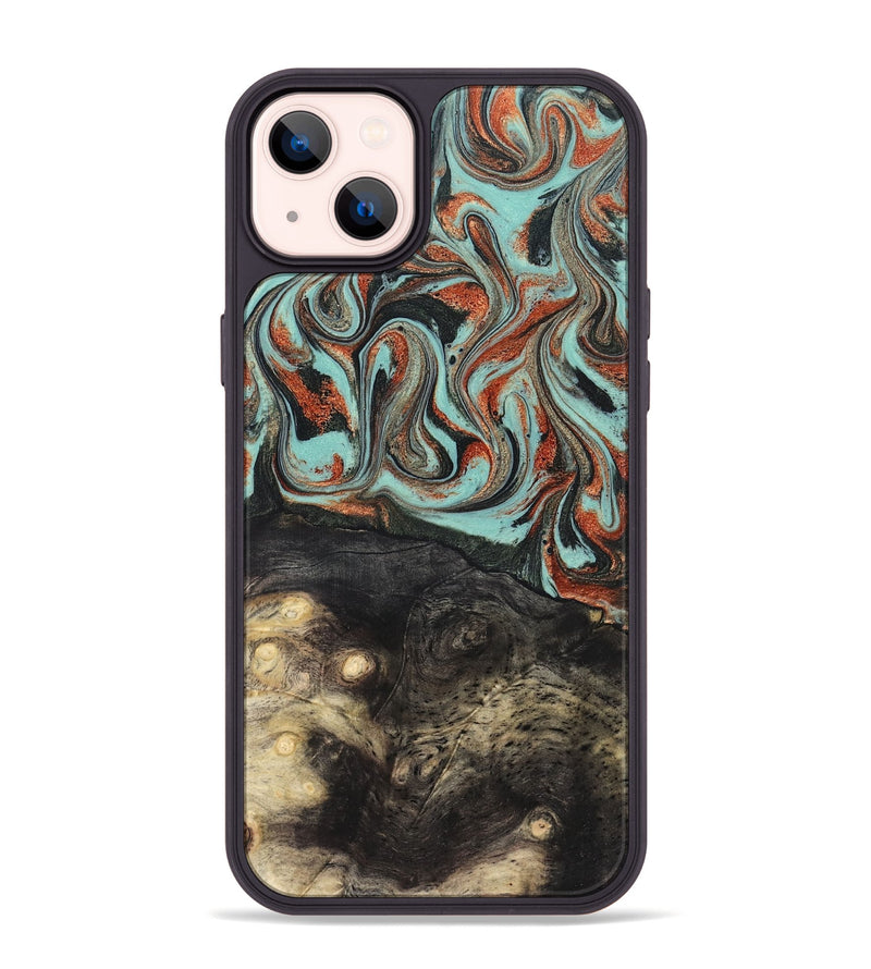 iPhone 14 Plus Wood Phone Case - Riya (Green, 824881)