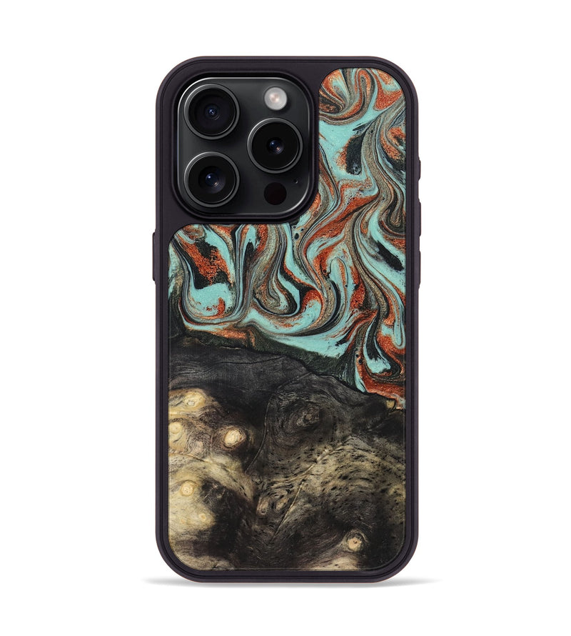 iPhone 15 Pro Wood Phone Case - Riya (Green, 824881)