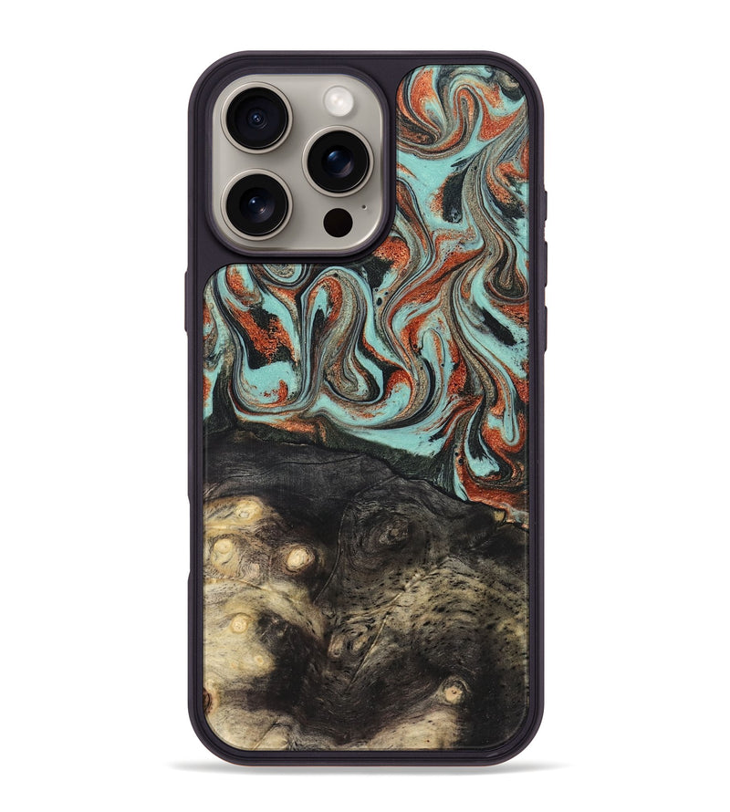 iPhone 16 Pro Max Wood Phone Case - Riya (Green, 824881)