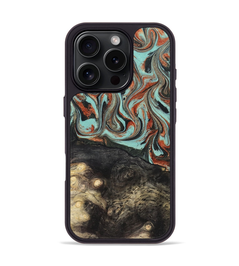 iPhone 16 Pro Wood Phone Case - Riya (Green, 824881)