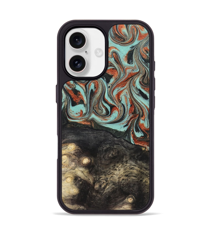 iPhone 17 Wood Phone Case - Riya (Green, 824881)