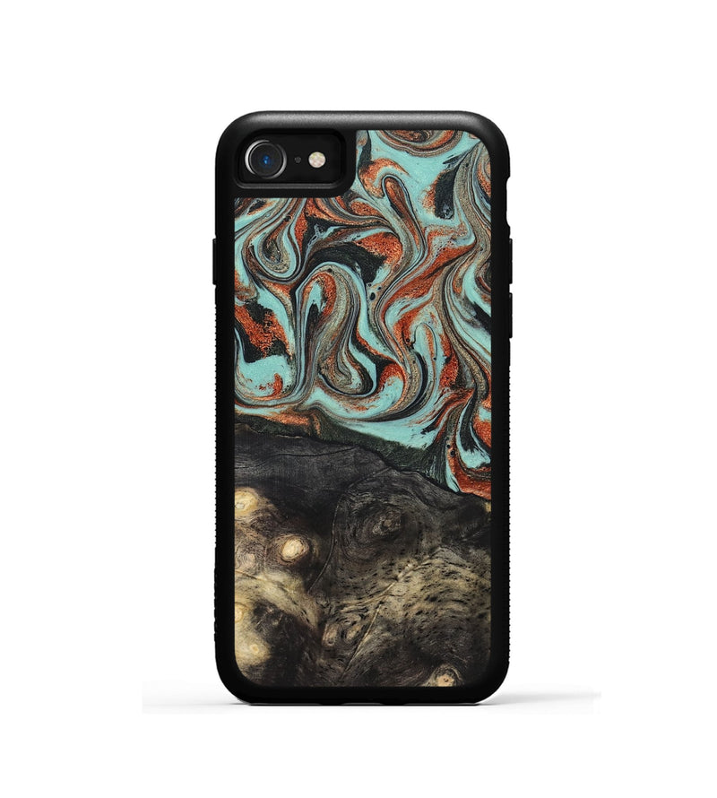 iPhone SE Wood Phone Case - Riya (Green, 824881)