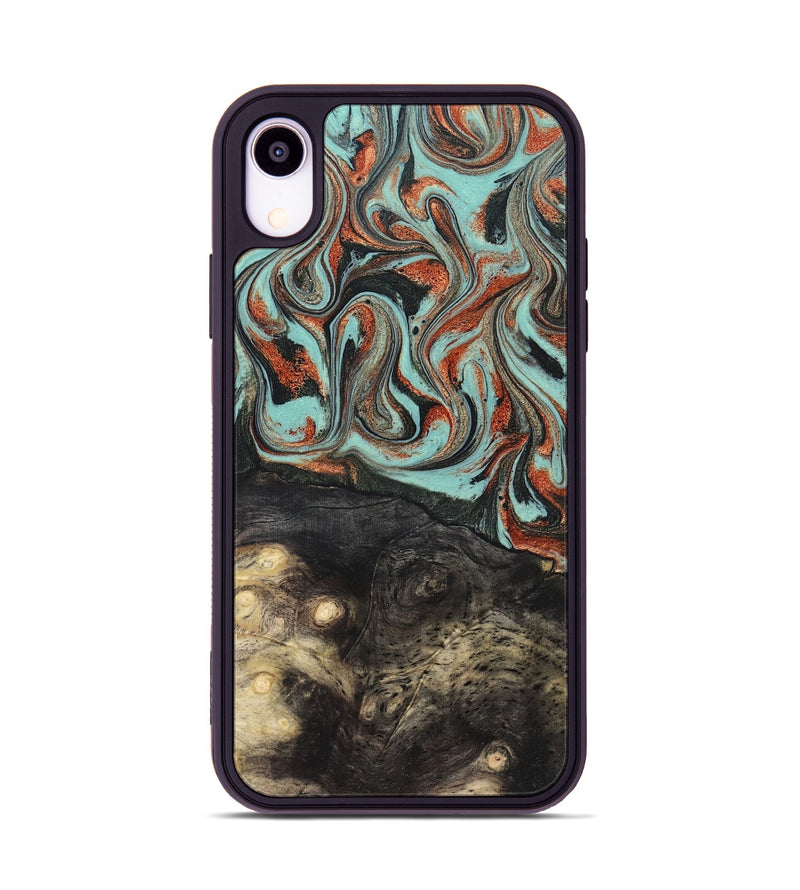 iPhone Xr Wood Phone Case - Riya (Green, 824881)