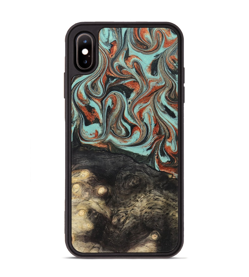 iPhone Xs Max Wood Phone Case - Riya (Green, 824881)