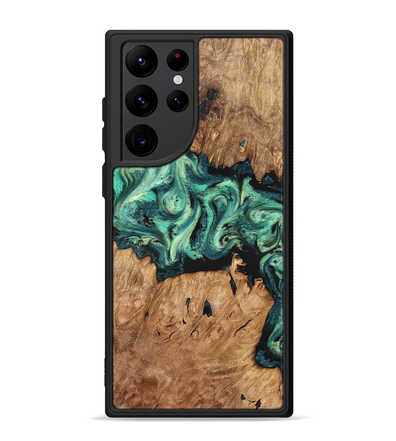 Galaxy S22 Ultra Wood Phone Case - Camilla (Green, 824884)