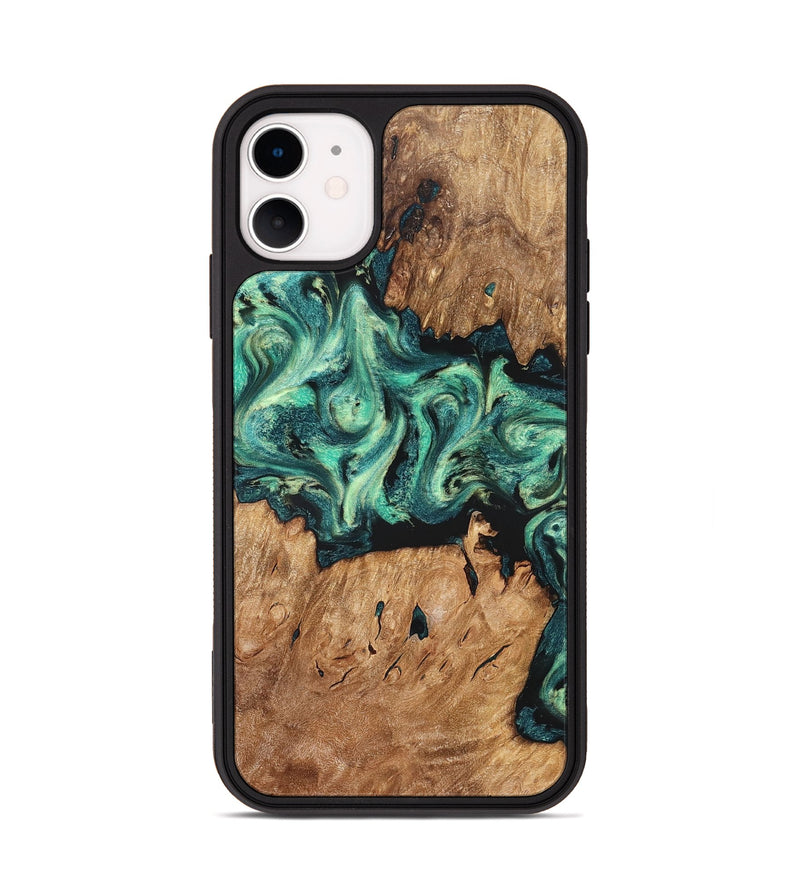 iPhone 11 Wood Phone Case - Camilla (Green, 824884)