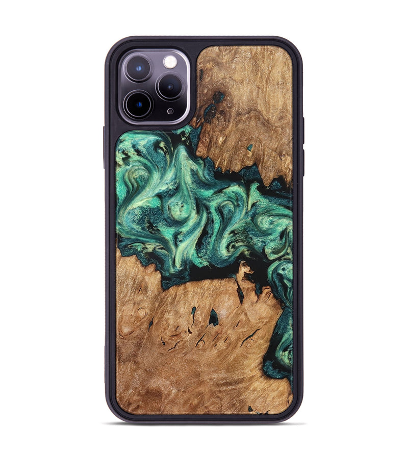 iPhone 11 Pro Max Wood Phone Case - Camilla (Green, 824884)