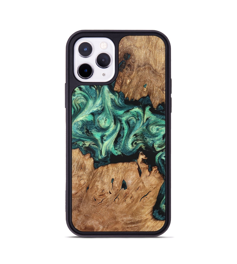 iPhone 11 Pro Wood Phone Case - Camilla (Green, 824884)