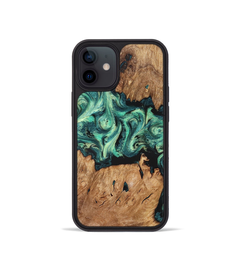 iPhone 12 mini Wood Phone Case - Camilla (Green, 824884)