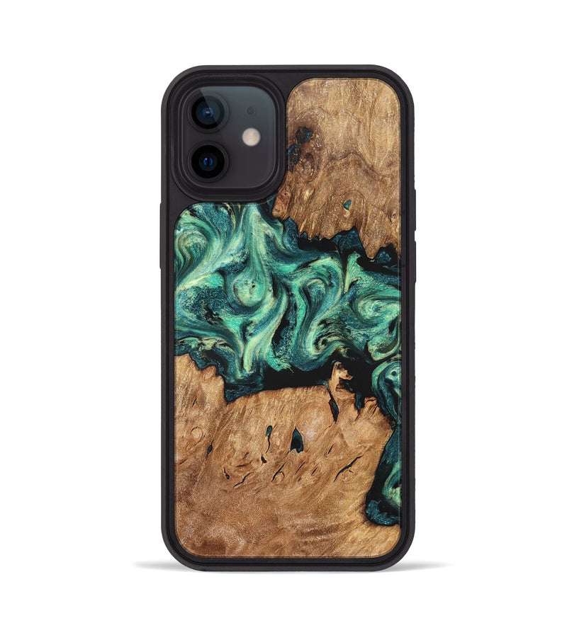 iPhone 12 Wood Phone Case - Camilla (Green, 824884)