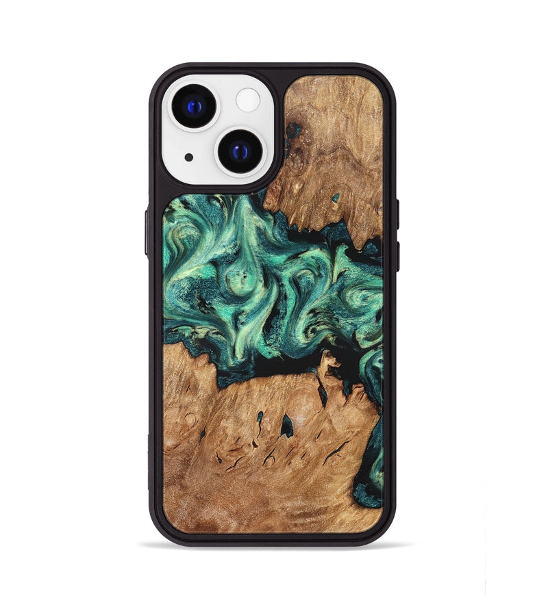 iPhone 13 Wood Phone Case - Camilla (Green, 824884)