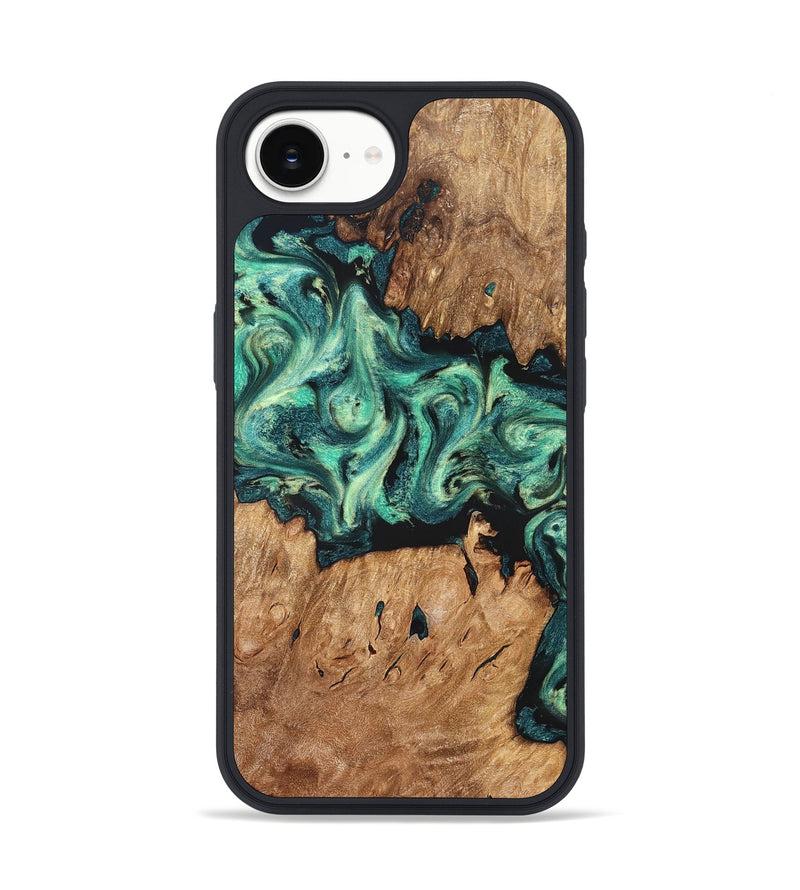 iPhone 16e Wood Phone Case - Camilla (Green, 824884)