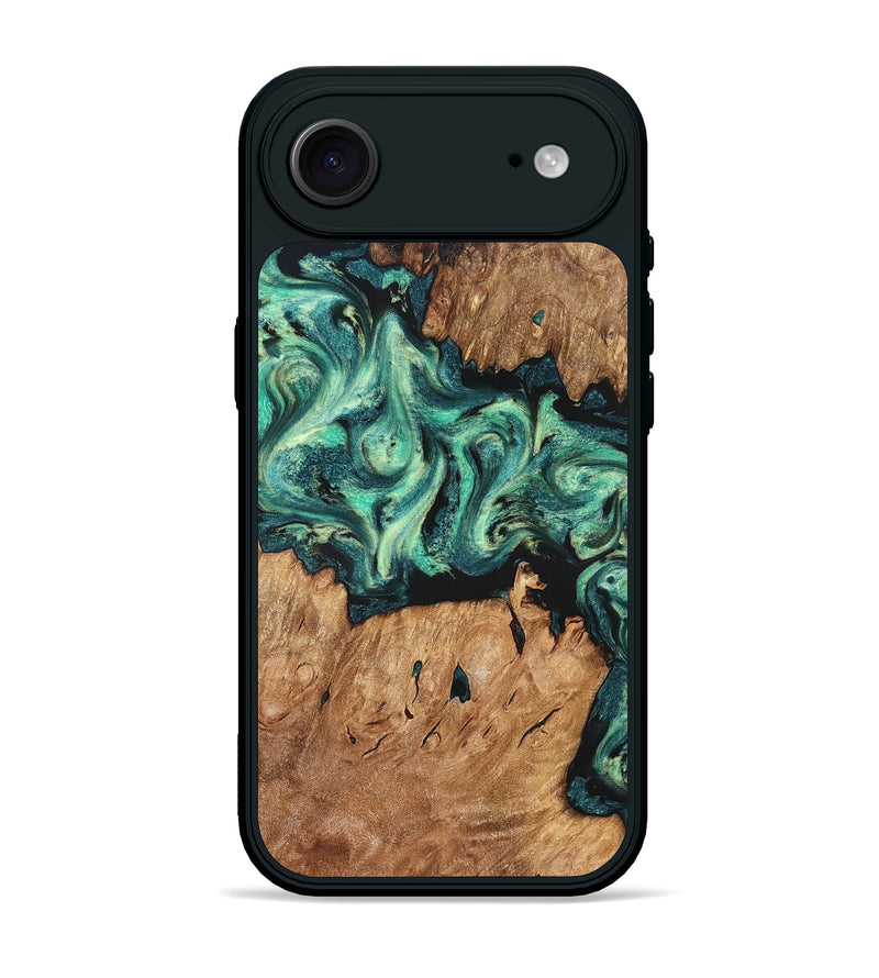 iPhone 17 Air Wood Phone Case - Camilla (Green, 824884)
