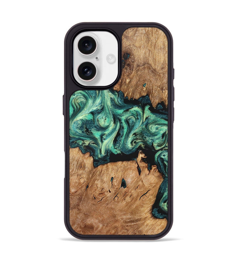 iPhone 17 Wood Phone Case - Camilla (Green, 824884)