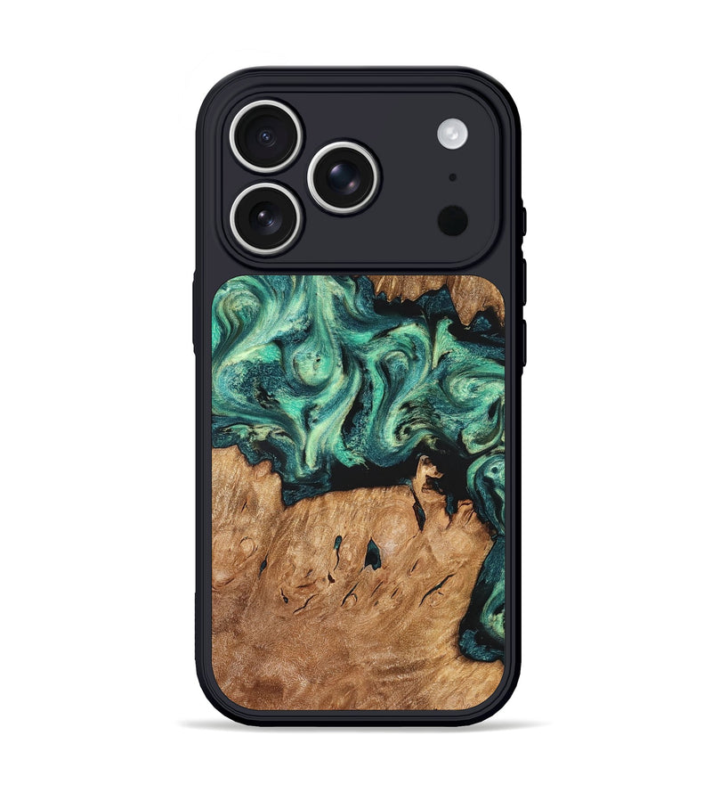 iPhone 17 Pro Wood Phone Case - Camilla (Green, 824884)