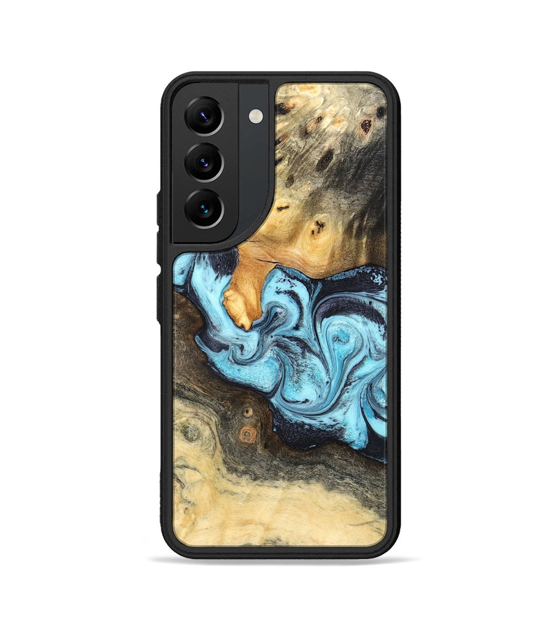 Galaxy S22 Wood Phone Case - Cicely (Blue, 824886)