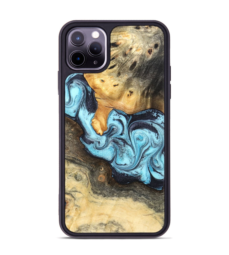 iPhone 11 Pro Max Wood Phone Case - Cicely (Blue, 824886)