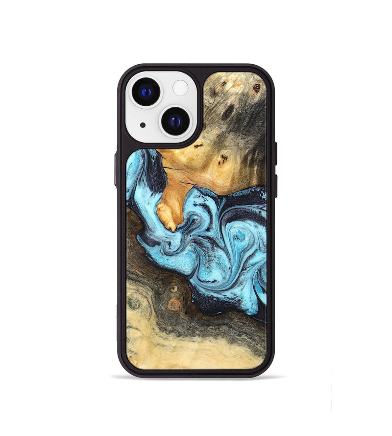 iPhone 13 mini Wood Phone Case - Cicely (Blue, 824886)