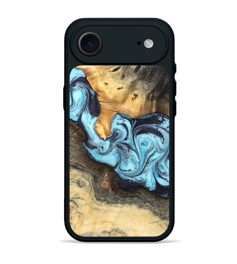 iPhone 17 Air Wood Phone Case - Cicely (Blue, 824886)