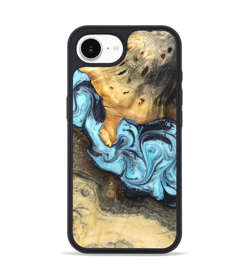 iPhone 17e Wood Phone Case - Cicely (Blue, 824886)