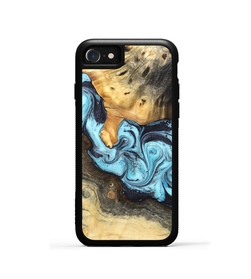 iPhone SE Wood Phone Case - Cicely (Blue, 824886)
