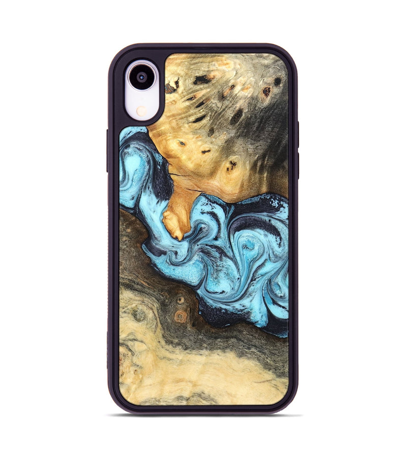 iPhone Xr Wood Phone Case - Cicely (Blue, 824886)