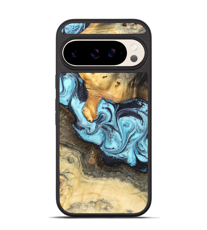 Pixel 10 Wood Phone Case - Cicely (Blue, 824886)
