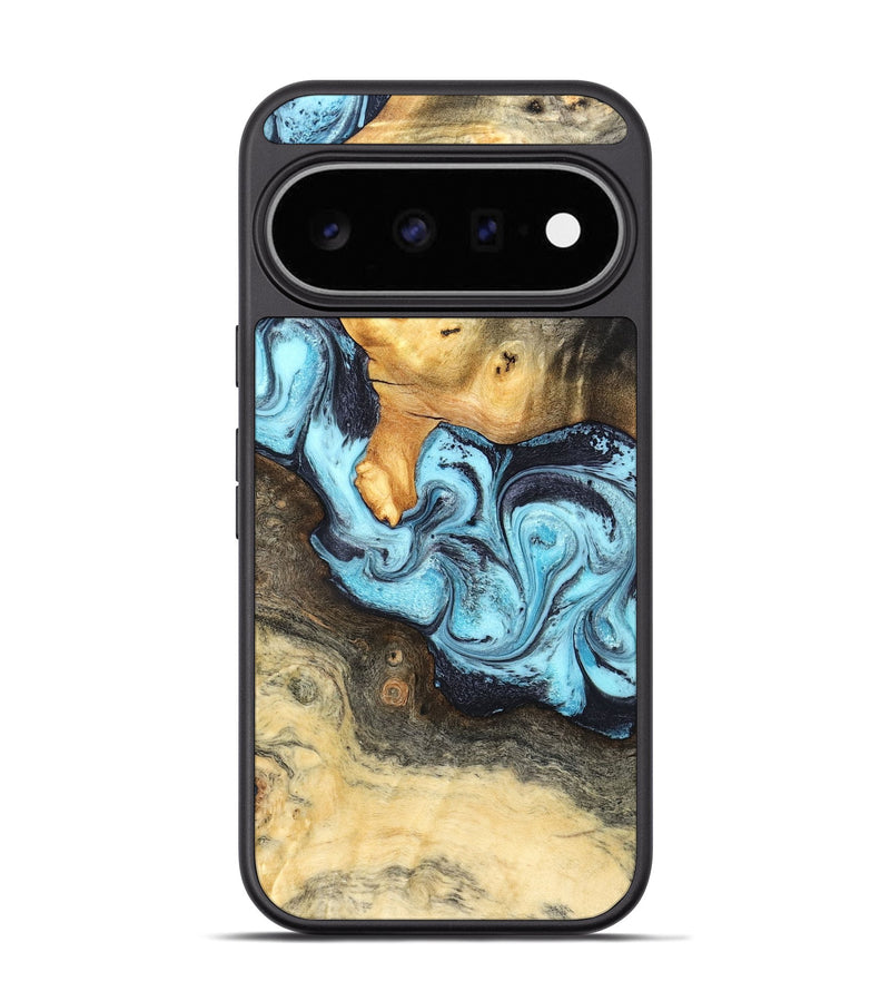 Pixel 11 Pro Wood Phone Case - Cicely (Blue, 824886)